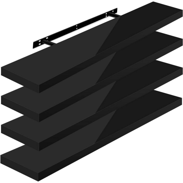 Rootz Set med 4 vägghyllor - Displayhyllor - Förvaringsställ - S