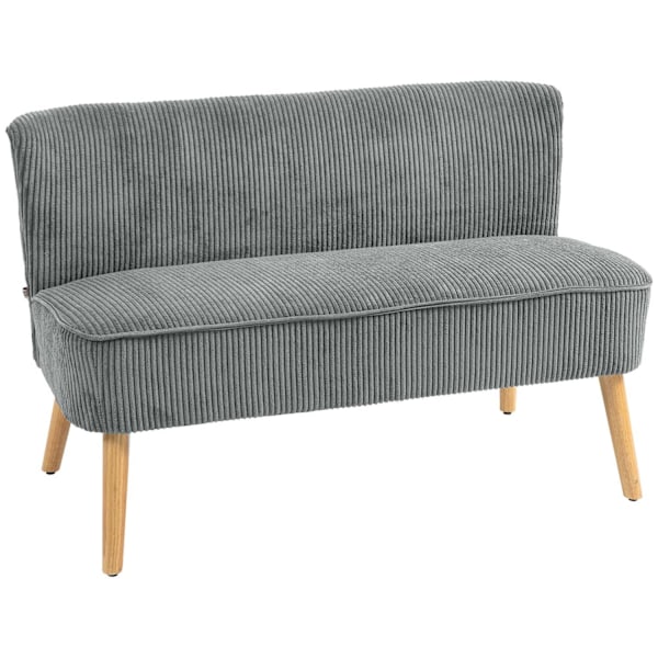 Rootz 2 -sædet polstret sofa - Loveseat - Compact Couch - Komfortabel polstring - 117 x 56,5 x 77 cm - Grå