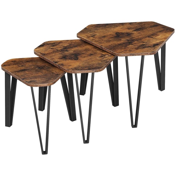 Rootz-sivupöydät - 3 kpl - Yöpöydät - Sohvapöydät - Metalli - Kä