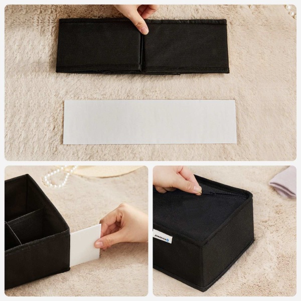 Rootz 8-delat set Underkläder Organizer - Underkläder Förvaring - BH och trosa Organizer - Non-Woven Tyg - 32cm x 32cm x 10cm