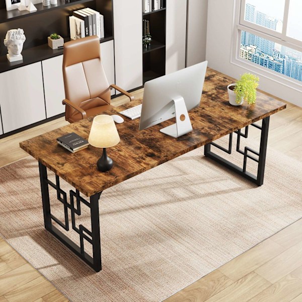 Rootz Executive Desk - Arbejdsstation - Kontorbord - Robust og rummelig - 160 cm Længde x 80 cm Bredde x 75 cm Højde - Ergonomisk design