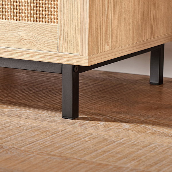 Rootz Skoskab - Skostativ - Skoopbevaring - PVC Rattan - Industrielt look - 110cm x 49cm x 40cm