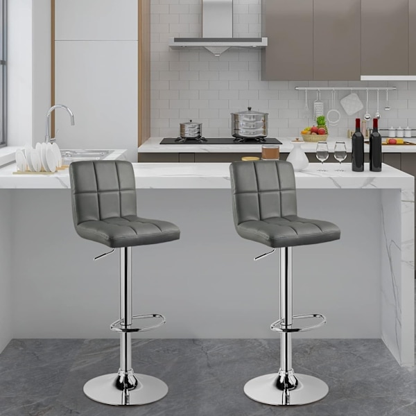 Rootz justerbar vridbar barpall - Bänkpall - Höjdjusterbara stolar - Bekväm vadderad sits - Stabil metallbas - Slitstarkt konstläder - 92cm-114cm x 38
