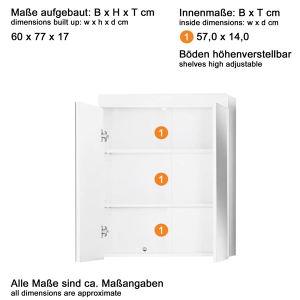 Rootz Badrumsset - Badrumsskåp - Högblank - 112 x 190 x 34cm White