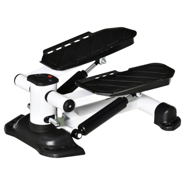 Rootz Mini Stepper - Mini Bike - Fitness Motionscykel - LCD-skärm med två stora pedaler - Metall - ABS - Vit/Svart - 48 x 34 x 21 cm