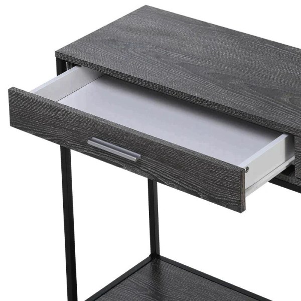 Rootz Console Table - Entrance Table - Side Table - Table - 2 Drawers - Grey - 120 x 30 x 81.5 cm