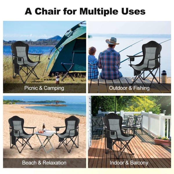 Rootz Camping tuoli - Taitettava istuin - Ulkotuoli - Kannettava