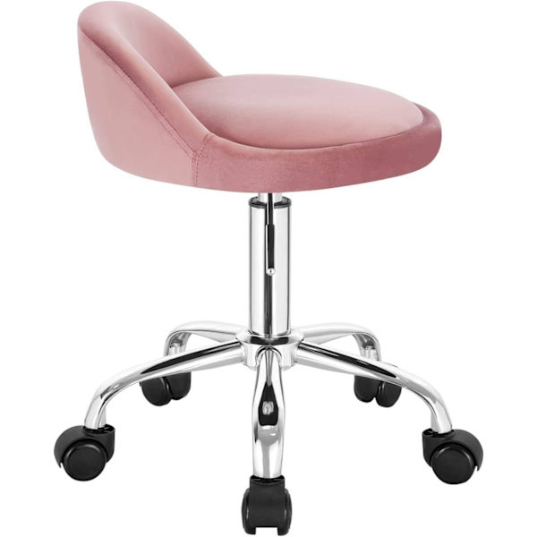 Rootz Velvet Office Pall - Justerbar skrivbordsstol - Rolling Task Chair - Bekväm, flexibel, hållbar - 53cm-65,5cm x 30cm x 30cm