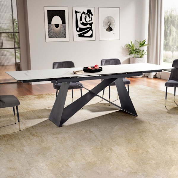 Rootz Modern Dining Table - Matsalsbord - Rektangulärt bord - Explactable - 180-260 cm x 95 cm x 78 cm