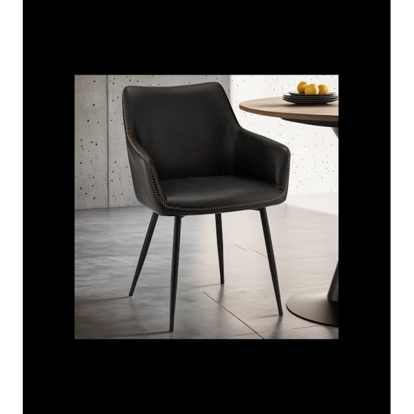 Rootz matstol - Elegant stol - Bekväma sittplatser - konstläder - Snygg design - Slitstark ram - 56cm x 56cm x 81cm