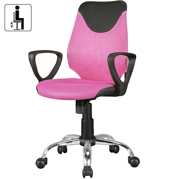 Rootz Lasten työpöytä Musta Pinkki 6-vuotiaille lapsille selkänojalla Lasten kääntötuoli Ergonominen lastentuoli - Korkeussäädettävä tuoli