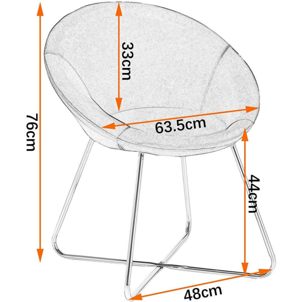 Rootz Velvet spisestuestol - Ergonomisk stol - Komfortable siddepladser - Blødt fløjl - Holdbart metalstel - Gulvsikker - 76cm x 36cm x 40cm