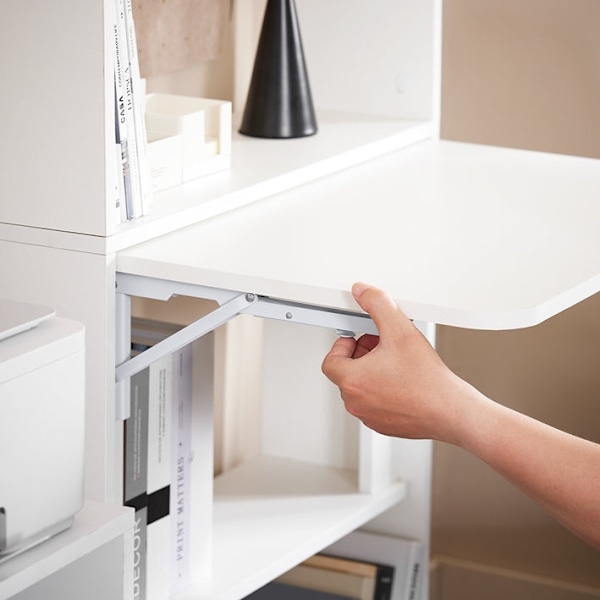 Rootz multifunktionelt skrivebord - Laptop-skrivebord - Hylde - 5 hylder - Opbevaringsplads - 64 cm x 145 cm x 58 cm - PB(E1) Materiale