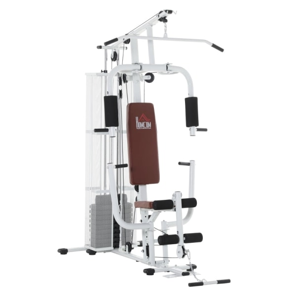 Rootz Gym Strength Station - Hemträningslösning - Multigym - Slitstark stålram - Helkroppsträning - Bekvämt och säkert - 150 cm x 110 cm x 210 cm