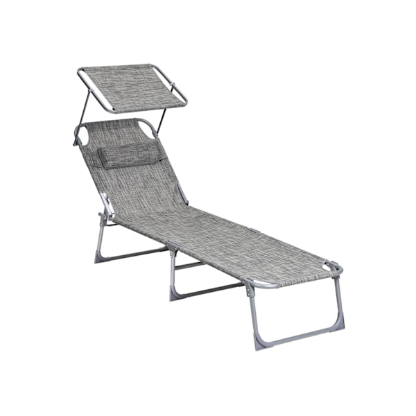 Rootz liggestol - Liggestol - Chaiselong - Greige - Strygejern - Syntetisk fiberstof - Nem montering - Afslapning - Letvægts - 53 cm x 193 cm x 29,5 c