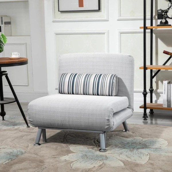 Rootz Justerbar soffa - Hopfällbar säng - Gästsäng - Bäddsoffa - Fällbar madrass - Grå - 75 X 70 X 75 Cm