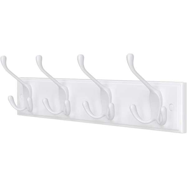 Rootz væg knagerække - knagerække - 4 knager - knage - frakker - hatte - tasker - hvid - MDF - 40 x 11 x 7 cm