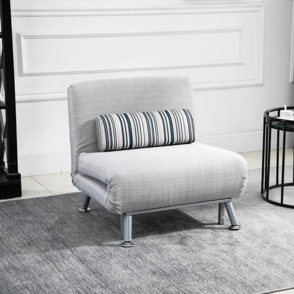 Rootz Justerbar soffa - Hopfällbar säng - Gästsäng - Bäddsoffa - Fällbar madrass - Grå - 75 X 70 X 75 Cm