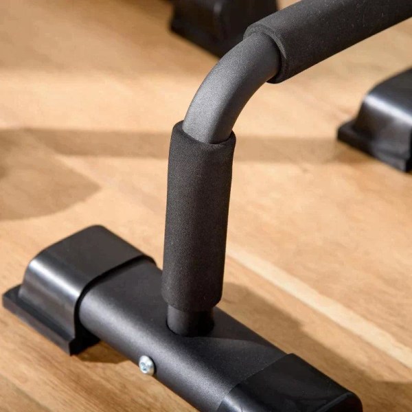 Rootz Push-up Bars - Set med 2 - Träning hemma, på kontoret, på gymmet eller utomhus - Stål - Svart - 36 x 25 x 20 cm