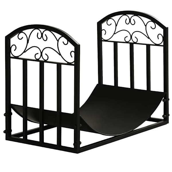Rootz Vedställ - Vedställ - Kraftig vedställ - Öppen spis - Verktyg - Metall - Svart - 60,5 x 36 x 46,5 cm
