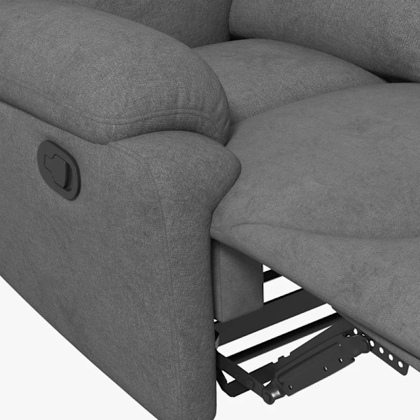 Rootz afslapningsstol - Enkelt sofaseng - 145° vipning - Tv-stol hvilestol - Tv-stol med sovefunktion - Stue - Grå - 93 x 94 x 105,5 cm