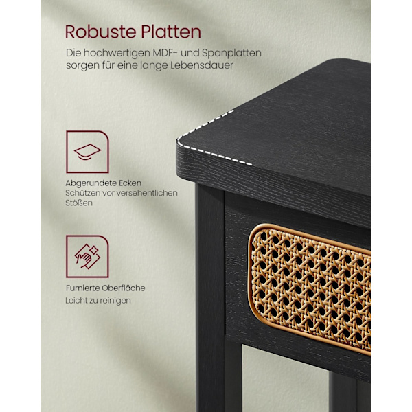 Rootz Konsolbord - Gangbord - Entrébord - MDF spånplade PVC - 30 cm x 100 cm x 80 cm - Ideel til små rum