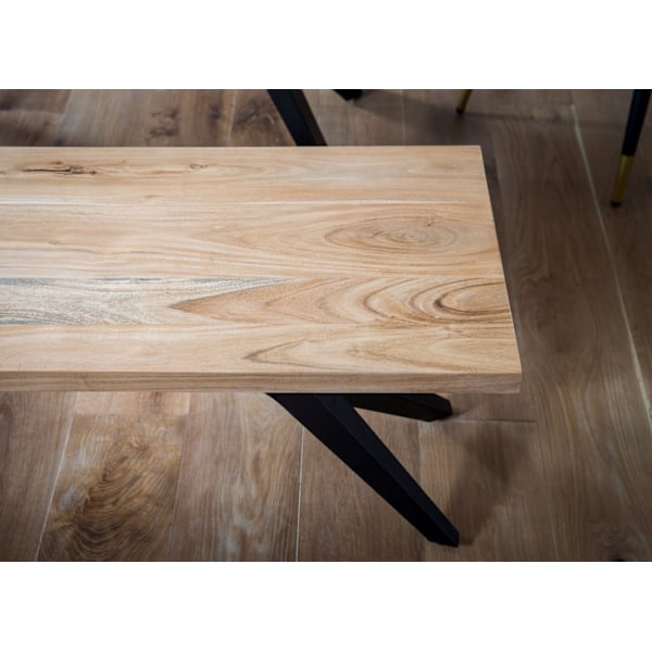 Rootz Massive spisebank - Modern Loft Bench - Acacia Wood Seating - Unik design - 160 cm x 45 cm x 45 cm
