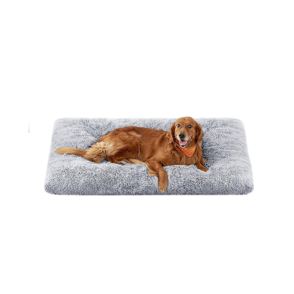 Rootz Ombre Grey Hundeseng - Kæledyrsmåtte - Polstret seng - Plysmateriale - Komfortabel støtte - Skridsikret bund - 140 cm x 100 cm x 12 cm