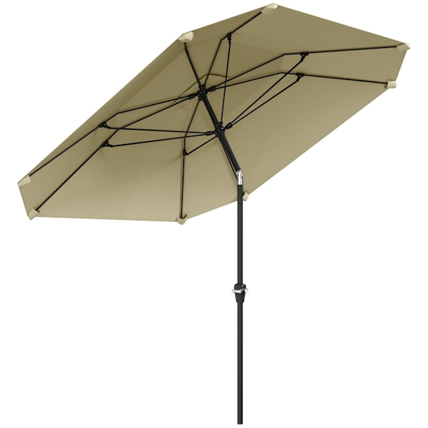 Rootz 2,33m Parasol -sateenvarjo - Terassi -näyttö - Sun Shade - UV -suojaus - 2,33m x 2,33m x 2,4m