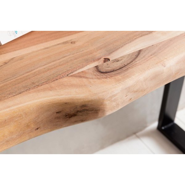 Rootz konsolbord stock konsol i massivt trä Acacia Secretary 120 x 45 cm Wane skrivbord Landhaus dressing