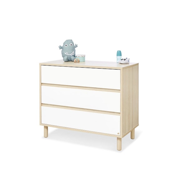 Rootz Nursery 'Flow' 3-delt sæt - Tremmeseng - Omklædningsenhed - Garderobe - Cabriolet design - Tremmeseng 145x75x85cm, Enhed 105x77x98cm, Garderobe