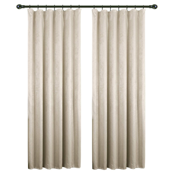 Rootz Mörkläggningsgardiner - Draperier - Fönsterbeklädnader - Termopaneler - Rumsmörkare - Ljusblockerare - Skuggförsörjare - Kräm - 135x245cm