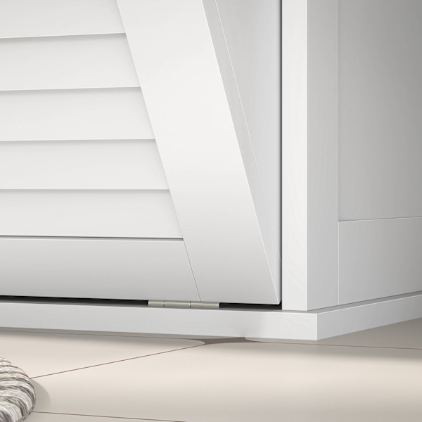 Rootz Washing Cabinet - Tvättarrangör - Sorteringsenhet - Stylish & Su tble MDF - 70 x 38 x 73 cm - White