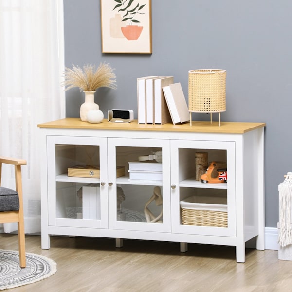 Rootz Sideboard Buffet - Glasskåp - förvaringsskåp - Klassisk design - 120 x 40 x 70 cm