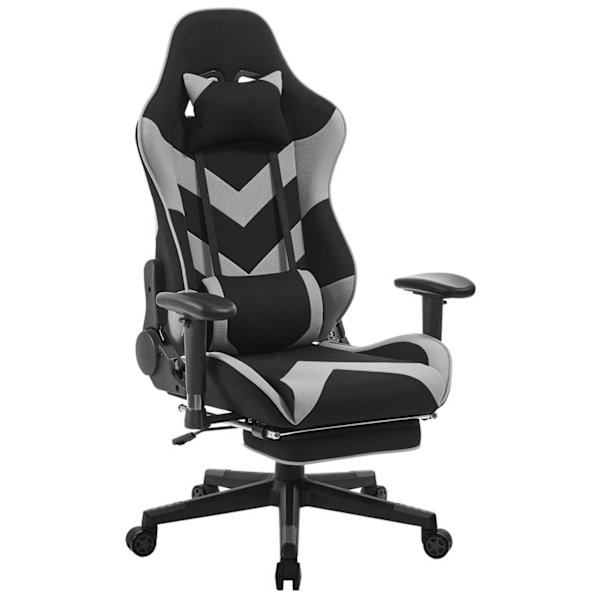 Rootz pelituoli - korkea selkätuoli - lepotuoli - ergonominen muotoilu - 57 cm x 50 cm x 125-133 cm - metallirunko - keinonahka/kangas