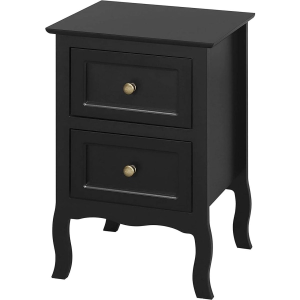 Rootz hvidt sengebord - Natbord, Opbevaringsenhed - Elegant design, Multifunktionelt, Robust konstruktion - Malet MDF, Metalgreb - 40 cm x 60 cm x 30