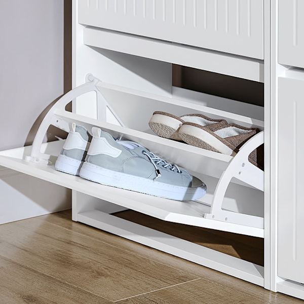 Rootz justerbart skoskåp - Skokipper - Skoställ - Mångsidig förvaring - Justerbara fack - MDF-konstruktion - 61cm x 81cm x 26cm