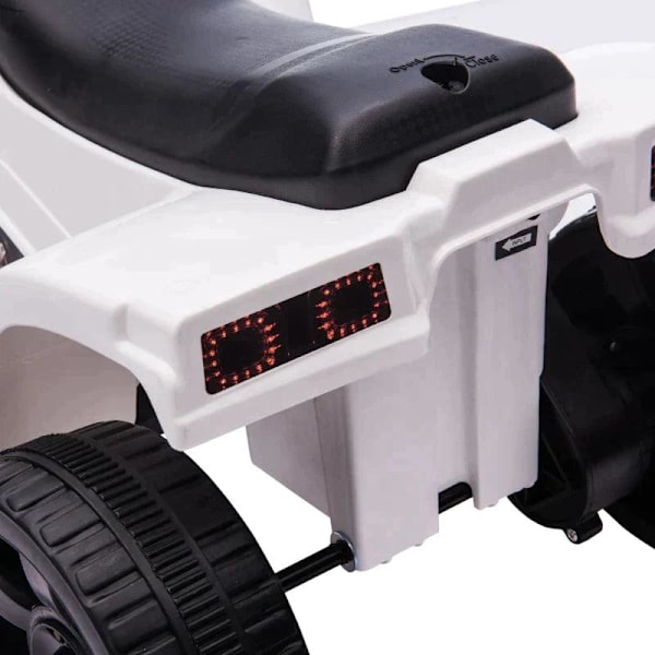 Rootz Mini Electric Quad - Lasten sähköiset ATV-rattaat - Sähkömoottoripyörä 2 ajovalolla - Sähköinen mönkijä - Rantaauto - Musta/Valkoinen - 65 x 40