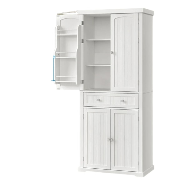 Rootz Tall Kitchen Skab - Spisestueskab - Opbevaringsløsning - Justerbare hylder - 40 x 76 x 182,1 cm