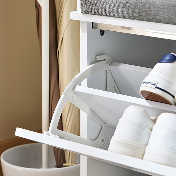 Rootz Shoe Cabinet - Shoe Organizer - Entryway Storage - Comfort Seat Cushion - MDF (E1) - 60x49x29cm
