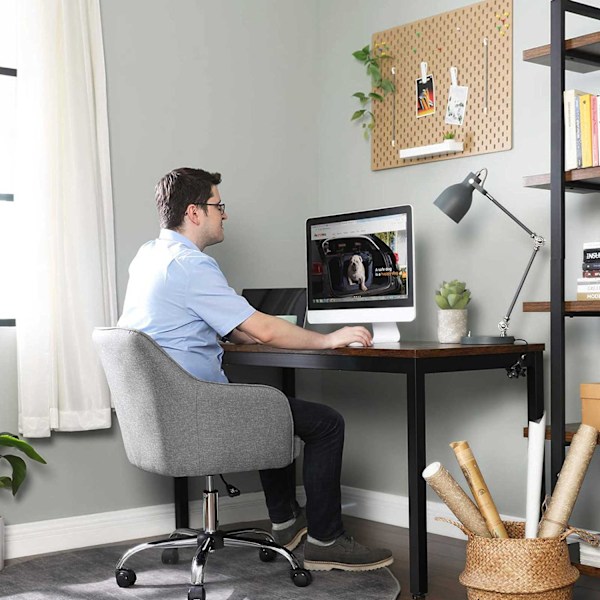 Rootz kontorsstol - Grå skrivbordsstol - Snurrstol - Ergonomisk design - 65cm x 69cm x (83-93)cm