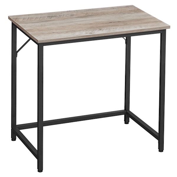Rootz Skrivebord i industriel stil - Smalt kontorbord - Spånpladeskrivebord - Stålstel - Greige Sort - 50 cm x 80 cm x 76 cm