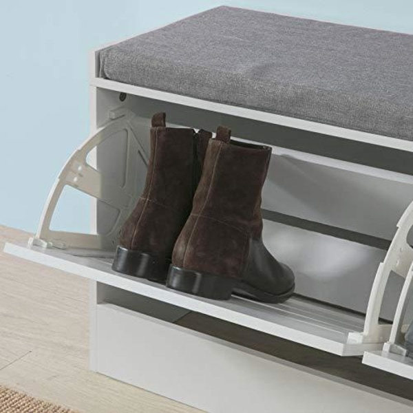 Rootz Hallway Shoe - Bænksko - Rack Shoe - Skab med flip - skuffe og sædehynde