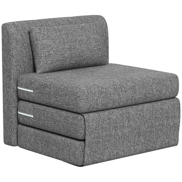 Rootzin vuodesohva - Vieraspatja - Tri -Fold -tuoli - kompakti ja monipuolinen - metallikehys - 80x75x74 cm - harmaa