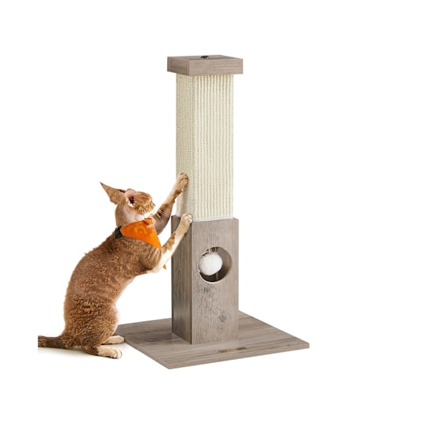 Rootz Skrapstolpe Cat Tree - Cat Scratcher - Cat Climbing Tower - Spånskivakonstruktion - Sisal Rep - 38cm x 38cm x 73cm