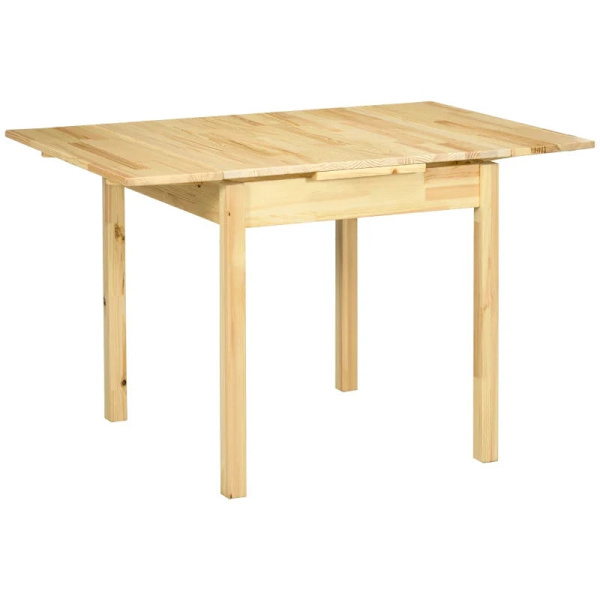 Rootz Spisebord - Lavet af massivt træ - Foldebord - Udtrækbart - Naturligt - 120cm x 80cm x 75cm