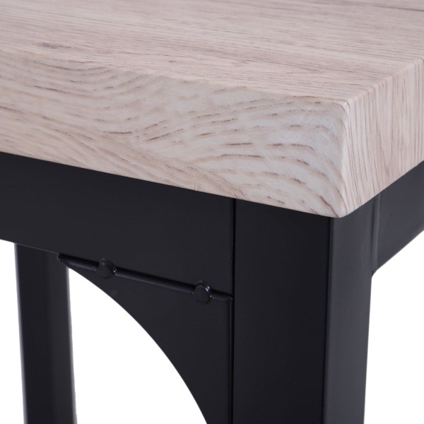 Rootz matbordsset - 3-delat - 1 matbord - 2 matstolar - MDF - metall - trälook - svart