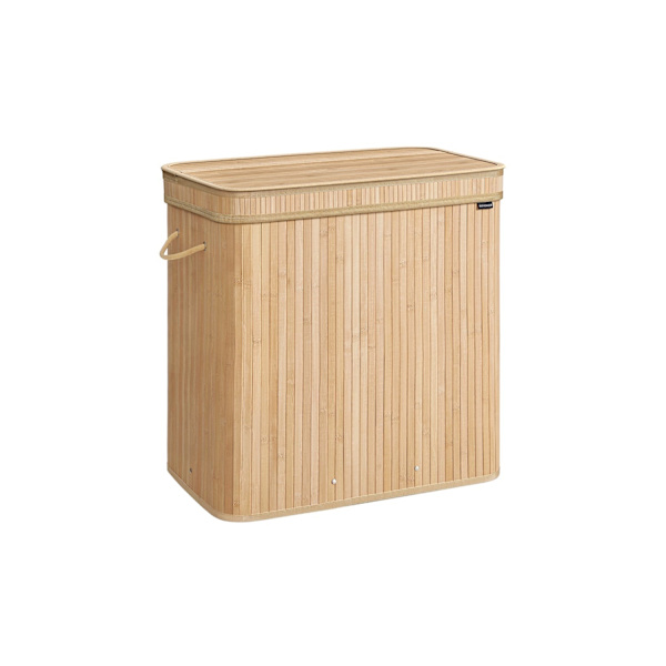 Rootz Bamboo Vasketøjskurv - Tøjkurv - Opbevaringsbeholder - Miljøvenlig - 41,5 cm x 62,5 cm x 61 cm