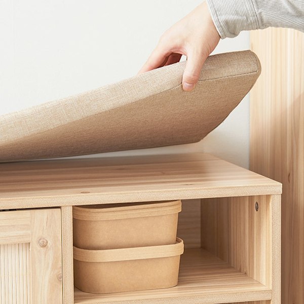Rootz skoskab med bænk - Skobeholder - Skostativ - Bambusmateriale - 121cm x 49cm x 35cm