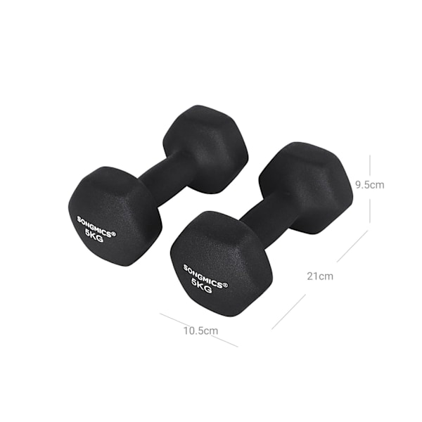 Rootzin kuusikulmainen käsipainosetti - Vinyylipäällysteiset painot - Tilaa säästävä - Ergonominen kahva - joogaan, aerobicin - 8 värivaihtoehtoa - 2